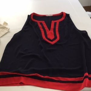 41 Hawthorne navy and red top. Xl